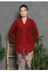 Lyne Halim Kebaya Puspa Bordir Marun – Atasan Wanita Elegan Modern, BLO-8456